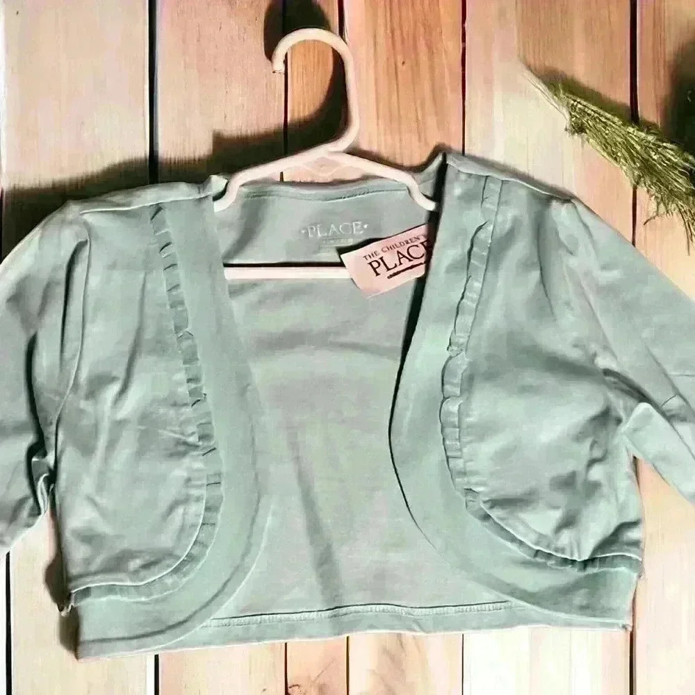 Girls Children’s Place Light Blue Ruffled Shrug Size 7/8 NWT